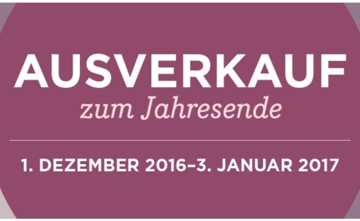 Video Adventskalender und Ausverkauf zum&nbsp;Jahresende