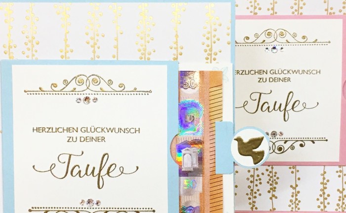 Eine Taufkarte mit „Geheimfach“