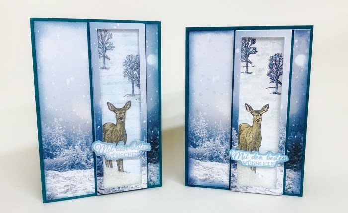 Skizze Nr. 8 – mit Reh und&nbsp;Schnee