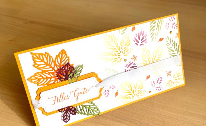 Herbstkarte mit Negativ&nbsp;Technik