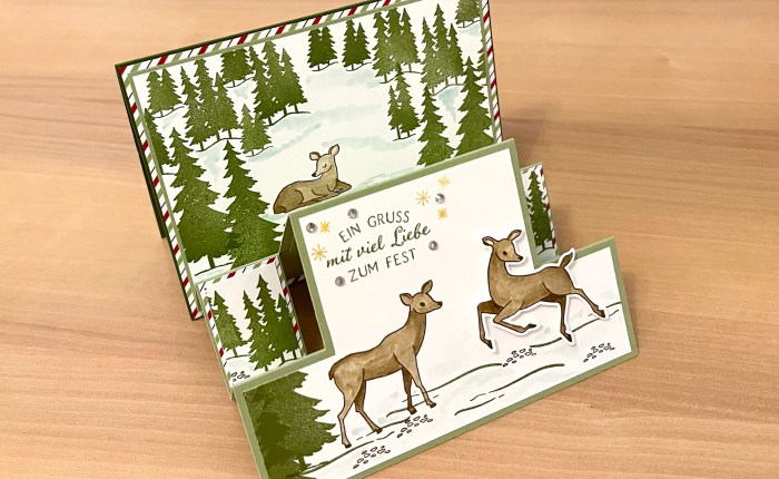 Weihnachtliche WOW Faltkarte #wwm30tageweihnachten