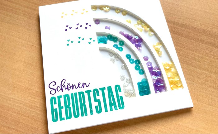 Einmal schütteln bitte! Schüttelkarte mit Farbenfrohe&nbsp;Freude