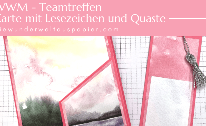 Lesezeichen-Karte mit selbstgemachter&nbsp;Quaste