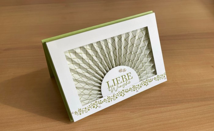 Halbrosette in Rahmenkarte