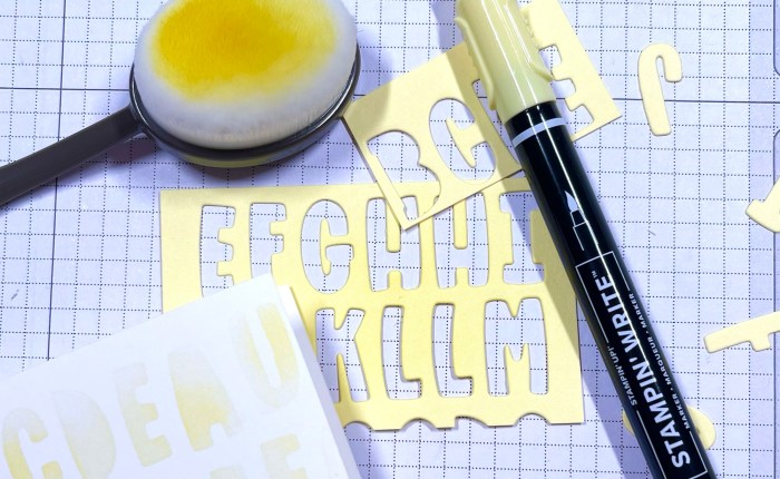 Basteln mit der Mini Alphabet Stanzform