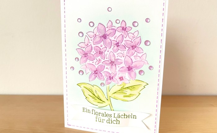 Schablonen Technik mit dem PP Blumiges&nbsp;Dankeschön